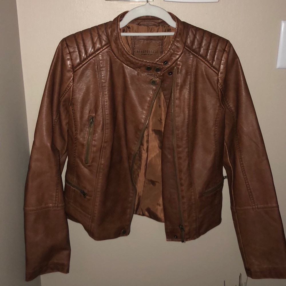 Brown pleather jacket